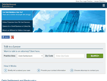 Tablet Screenshot of debtsettlementlawyers.com